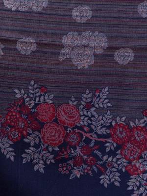 Floral printed pashmina style woolen shawl 2