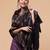 Floral woven design woollen shawl