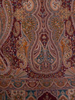 Women ethnic motifs woven-design wollen shawl 2