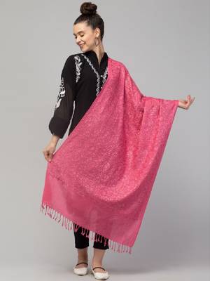 Embroidered wool shawl 4