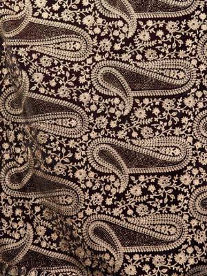Women embroidered velvet shawl 2