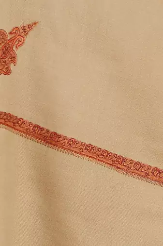 Women ethnic motifs embroidered shawl