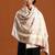 Floral woven design zari work shawl