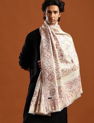 Floral woven design zari work shawl 4