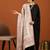 Floral woven design zari fringed acrylic shawl