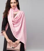 Floral embroidered woolen stole