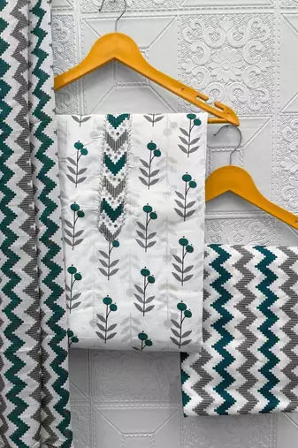 printed cotton unstitched dress material