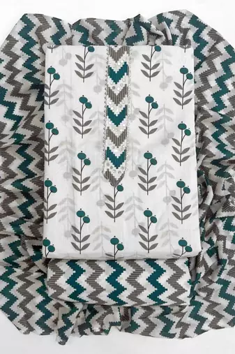 printed cotton unstitched dress material