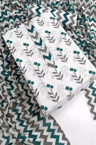 printed cotton unstitched dress material