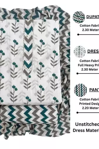 printed cotton unstitched dress material