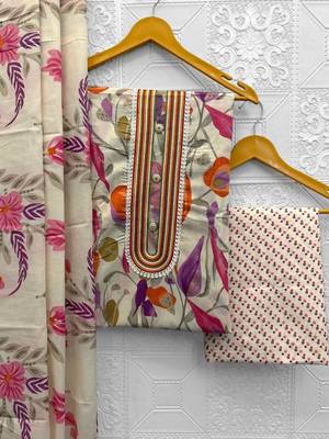 printed cotton unstitched dress material 1