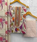 printed cotton unstitched dress material