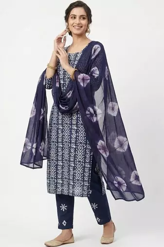 printed cotton unstitched dress material