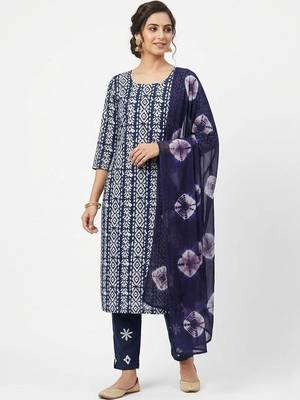 printed cotton unstitched dress material 2