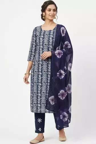 printed cotton unstitched dress material