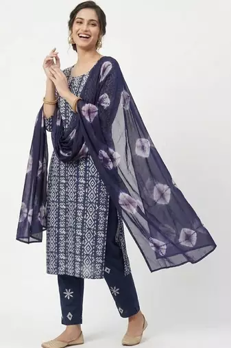 printed cotton unstitched dress material