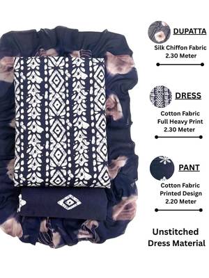 printed cotton unstitched dress material 4