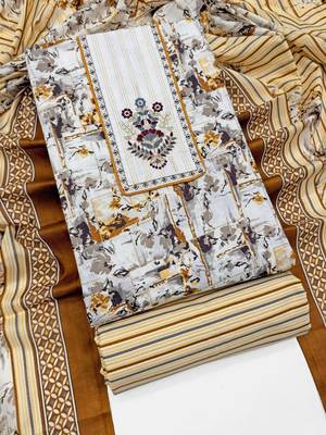 printed cotton unstitched dress material 1