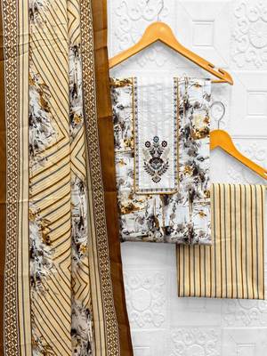 printed cotton unstitched dress material 4