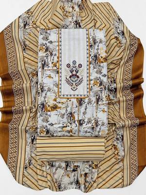 printed cotton unstitched dress material 5