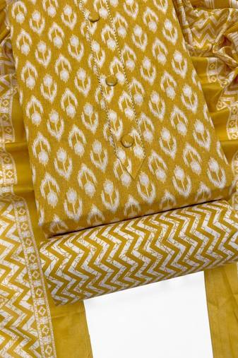 printed cotton unstitched dress material