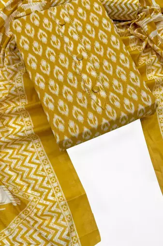 printed cotton unstitched dress material