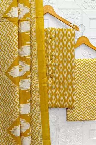 printed cotton unstitched dress material