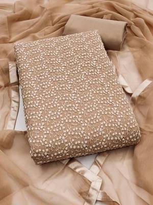 embroidered cotton unstitched dress material 1
