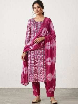 printed cotton unstitched dress material 1