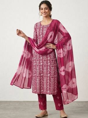 printed cotton unstitched dress material 3