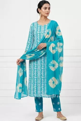printed cotton unstitched dress material