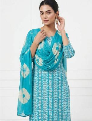 printed cotton unstitched dress material 2