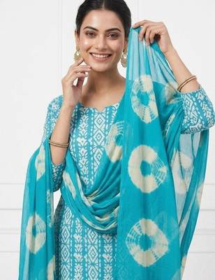 printed cotton unstitched dress material 3