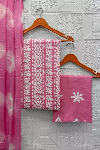 printed cotton unstitched dress material