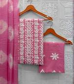 printed cotton unstitched dress material
