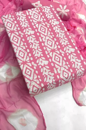 printed cotton unstitched dress material