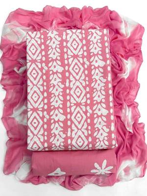 printed cotton unstitched dress material 3