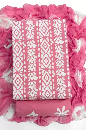 printed cotton unstitched dress material