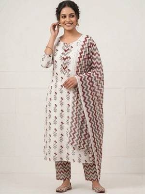 printed cotton unstitched dress material 3