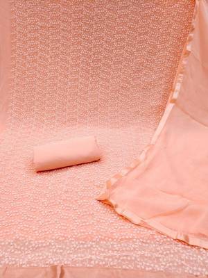 embroidered cotton unstitched dress material 3