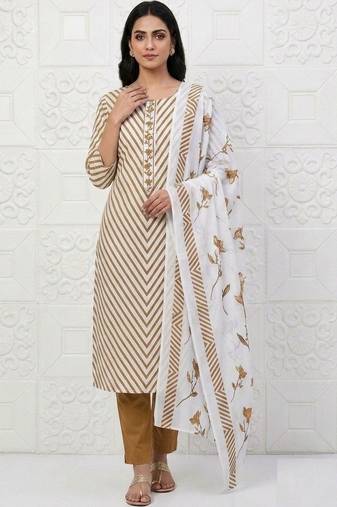printed cotton unstitched dress material