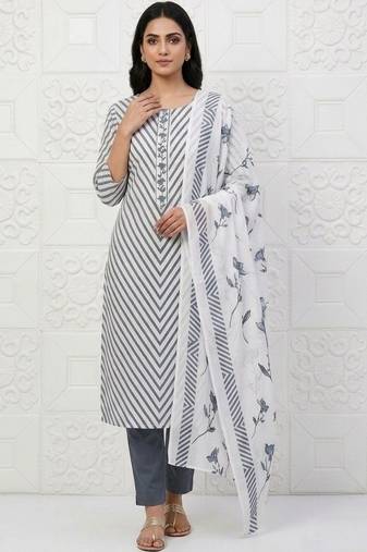 printed cotton unstitched dress material