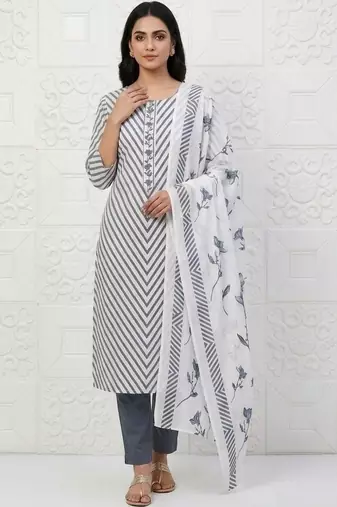 printed cotton unstitched dress material