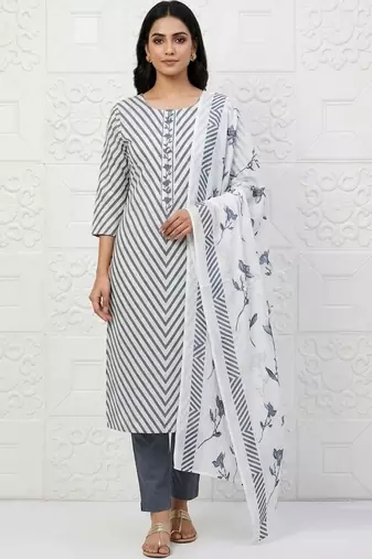 printed cotton unstitched dress material