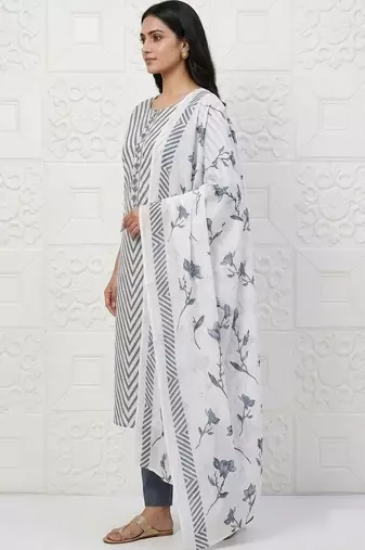 printed cotton unstitched dress material
