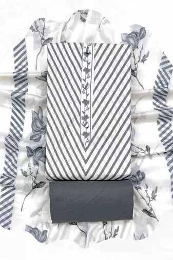 printed cotton unstitched dress material