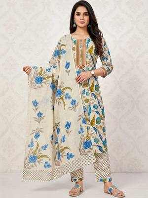 printed cotton unstitched dress material 1