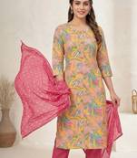 printed cotton unstitched dress material