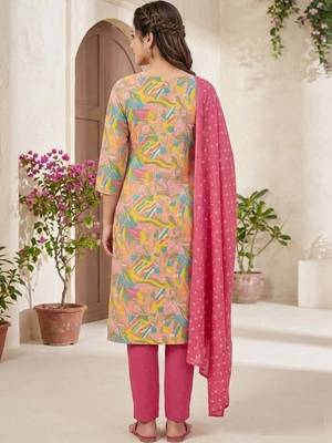 printed cotton unstitched dress material 3