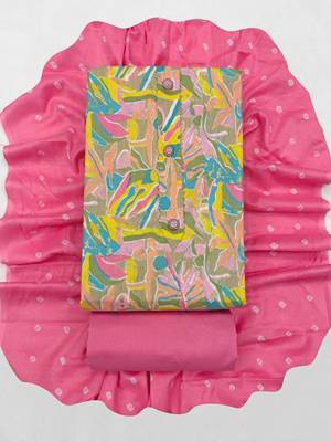 printed cotton unstitched dress material 5